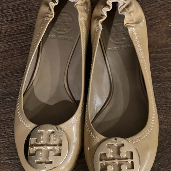 Tory Burch Reva Mestico Flats, Iced Coffee - Picture 1 of 3